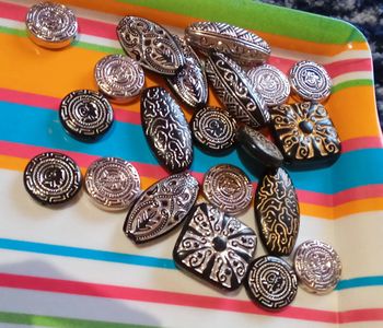 Perles plates argentées