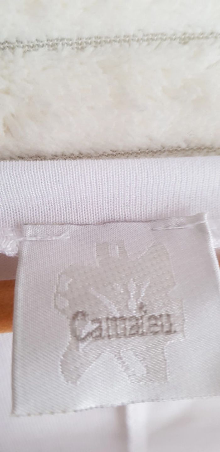 T-shirt blanc cloutée Camaieu - photo numéro 3