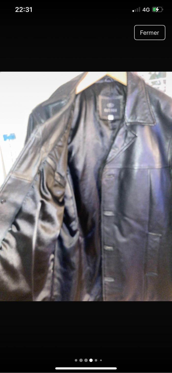 Veste en cuir noir - photo numéro 4
