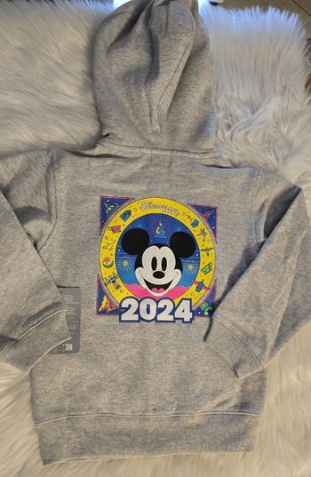 (NEUF non porté)🏷😍🤩🥰 sublime sweat molleton zippé unisex disneylandparis 4ans 🤩😍🥰