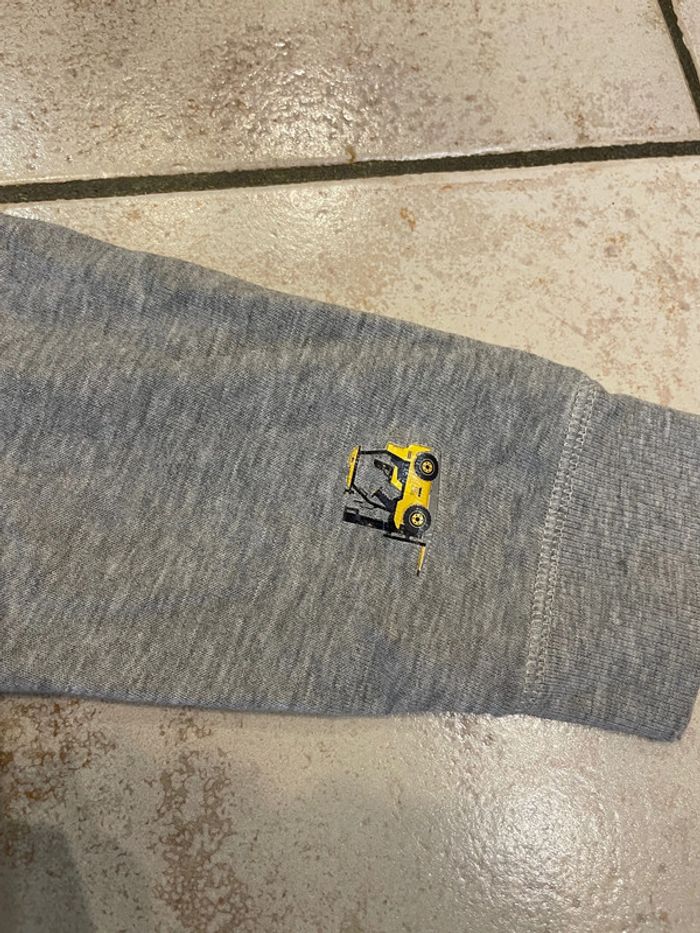 Sweat gris zippé à capuche 4ans - photo numéro 5