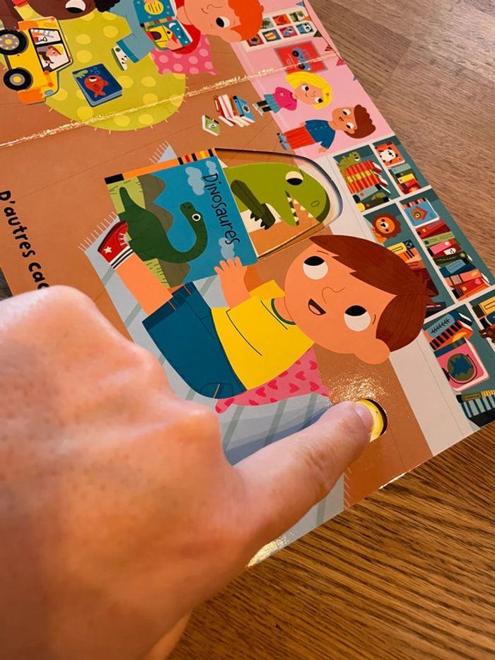 Livre cartonné Ma librairie animée Tourne rire pousse - photo numéro 8