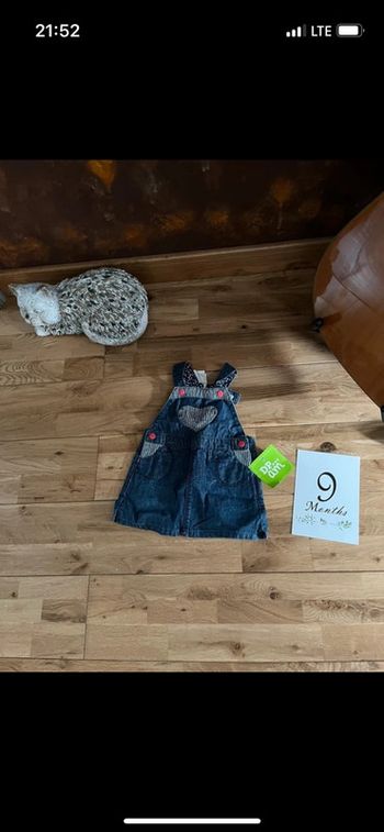 Jolie robe en jeans dpm neuve 9 mois/71cm