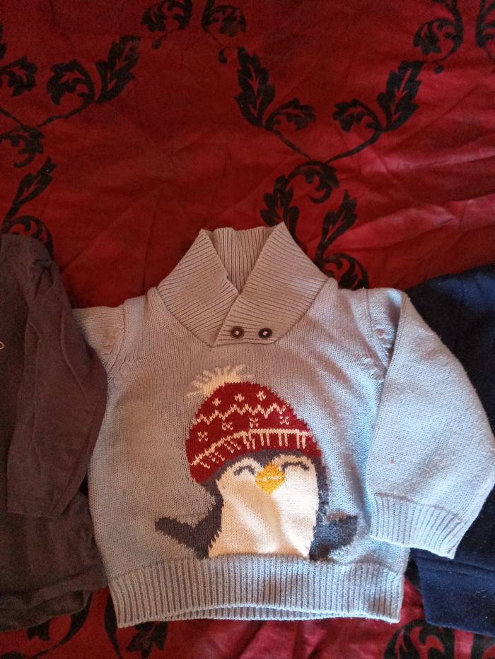 Lot pulls et veste 12 mois - photo numéro 2