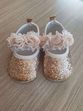 Ballerine dorée pailletée