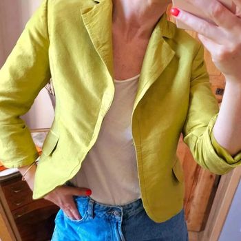 Veste en soie courte h&m 36
