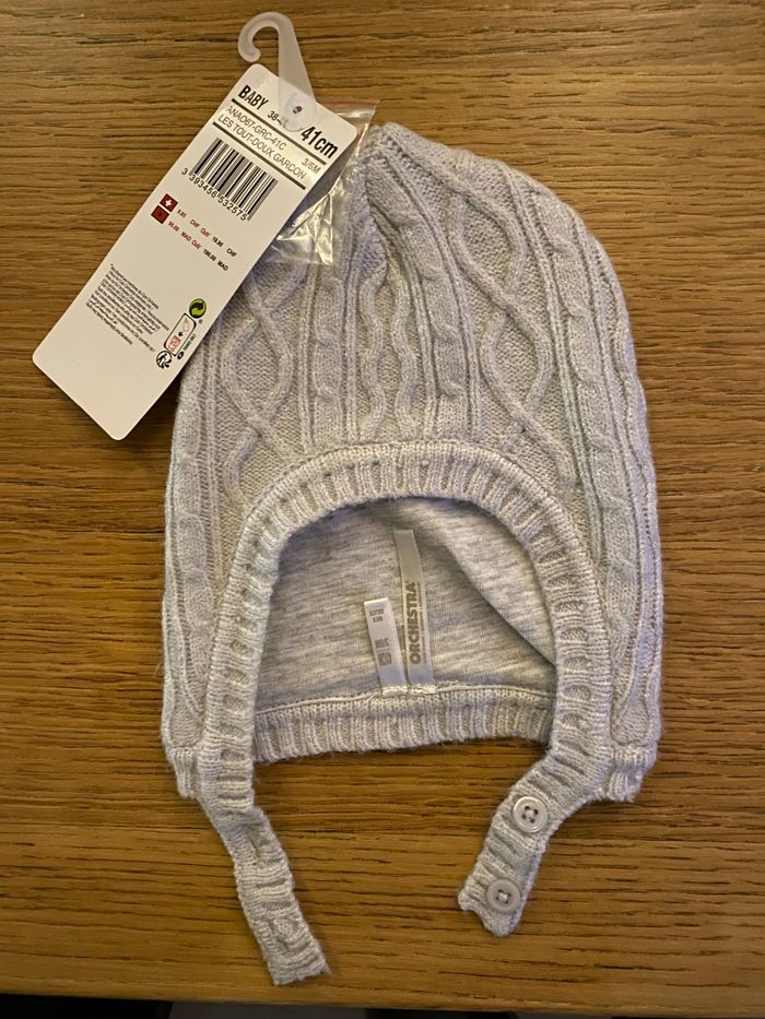 Bonnet garçon gris