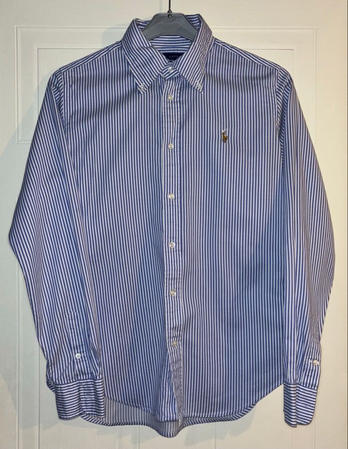 Chemise Neuve Ralph Lauren Homme à Rayures Bleues - Taille L/40 (15 1/2-35) - photo numéro 2