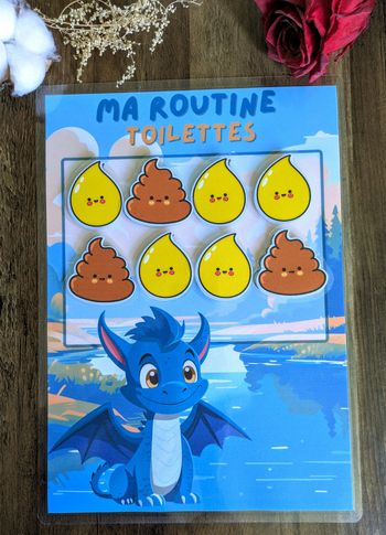 🐲 Tableau d’Apprentissage propreté – Dragon Bleu 🐲