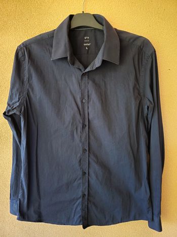 Chemise unie bleue