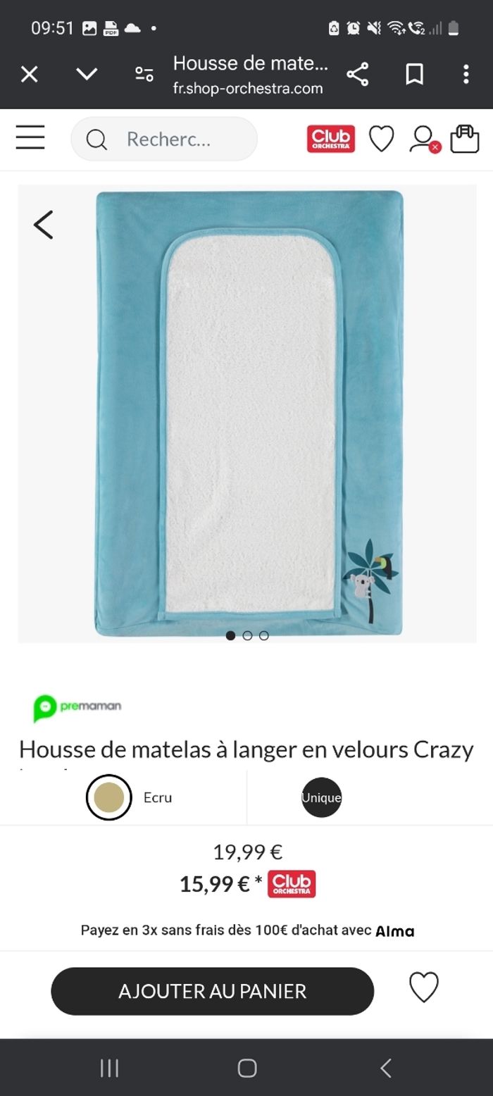 Matlas à langer neuf + housse neuf - photo numéro 2