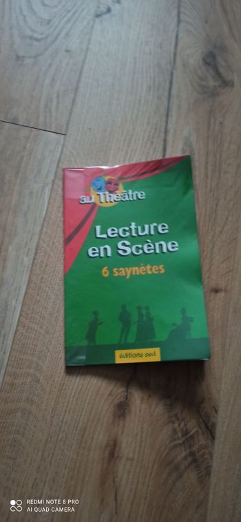 Livre lecture en scene