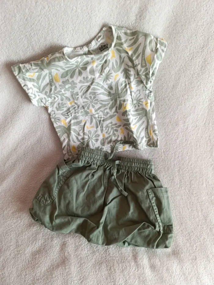 Ensemble tee-shirt/jupe gémo 6 mois - photo numéro 4