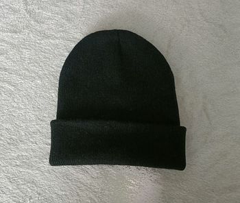 Bonnet milano noir en 100% laine, taille unique