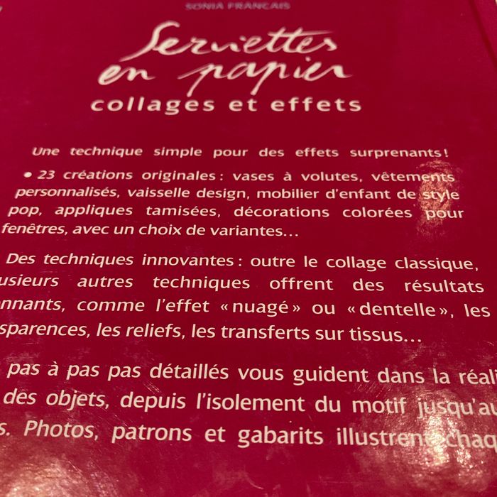 Livre serviettes en papier collages et effets avec serviettes en papiers - photo numéro 2