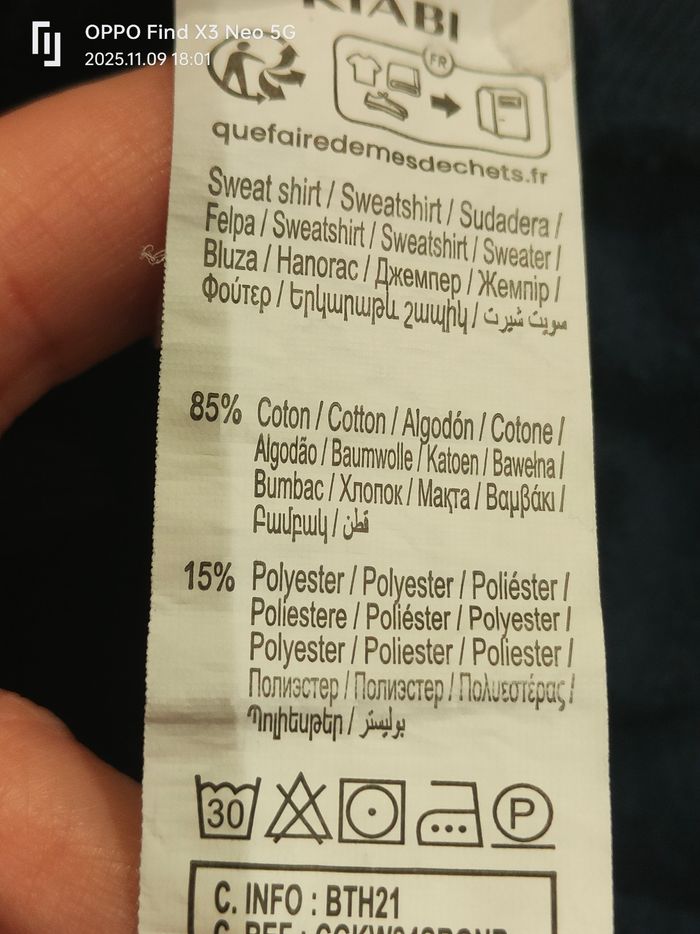 Sweat  Kiabi 8ans-126-131cm - photo numéro 3