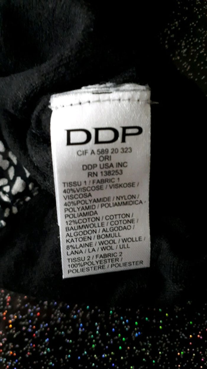 Haut ddp T S dos panthere noir et blanc - photo numéro 4