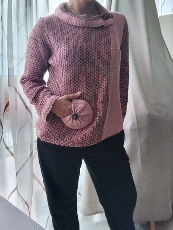 Pull rose vintage made in France Tel'Telle