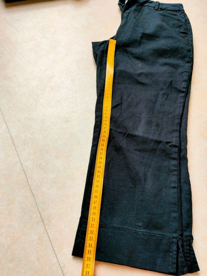 Pantalon noir court taille 42 marque camaïeu - photo numéro 7