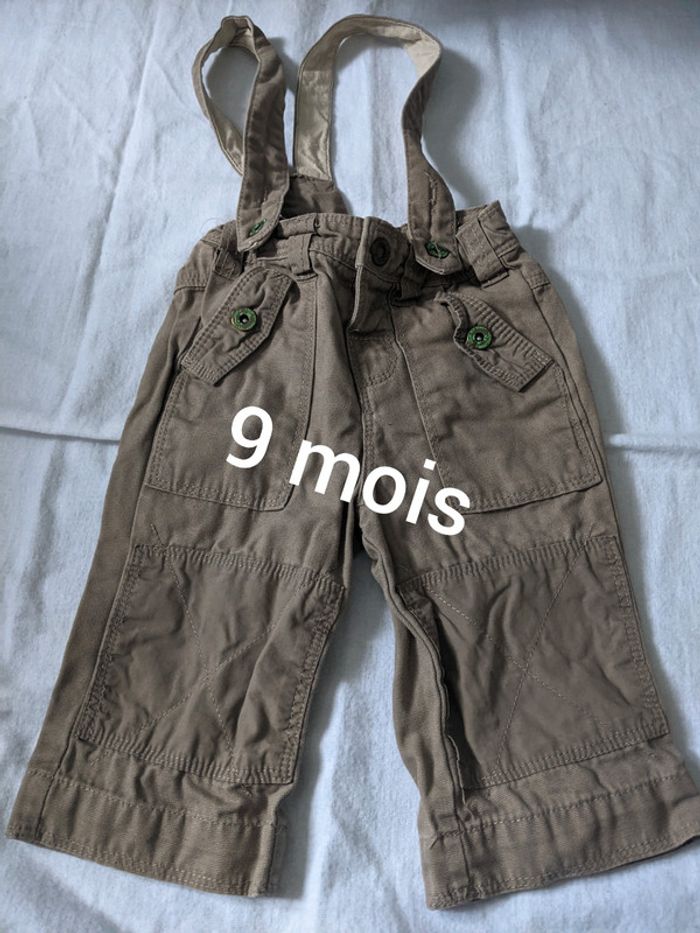 Pantalon à bretelles 9 mois