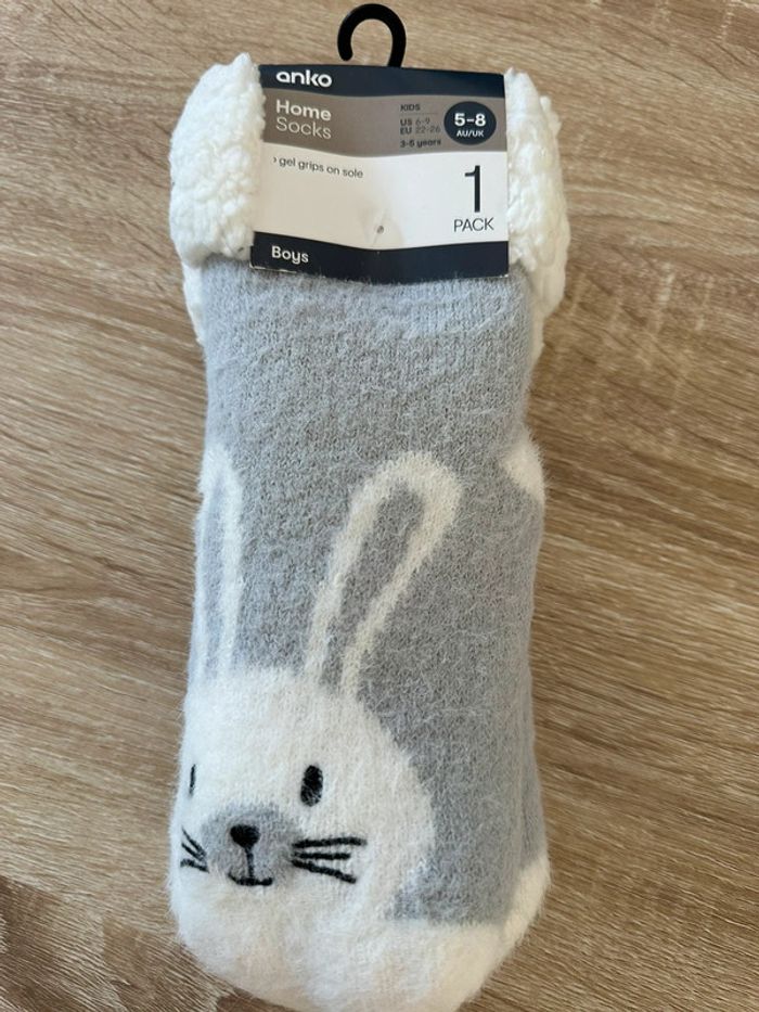 Paire de chaussettes antidérapantes lapins