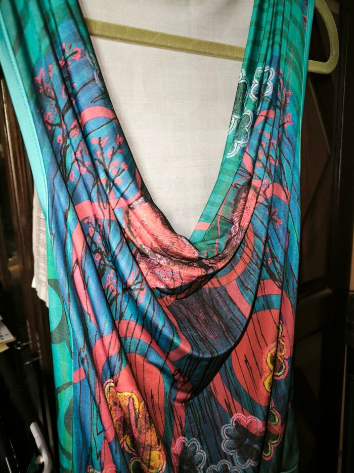 Tunique sans manches décolleté multicolore - photo numéro 4