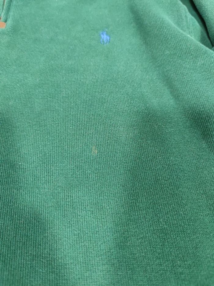 Pull Half Zip 1/4 Zip Col Camionneur Ralph Lauren Vert Logo Brodé Violet Taille 2XL Homme - photo numéro 15