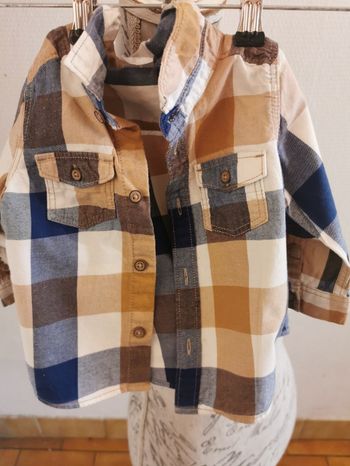Chemise h&, m t 4/6 mois