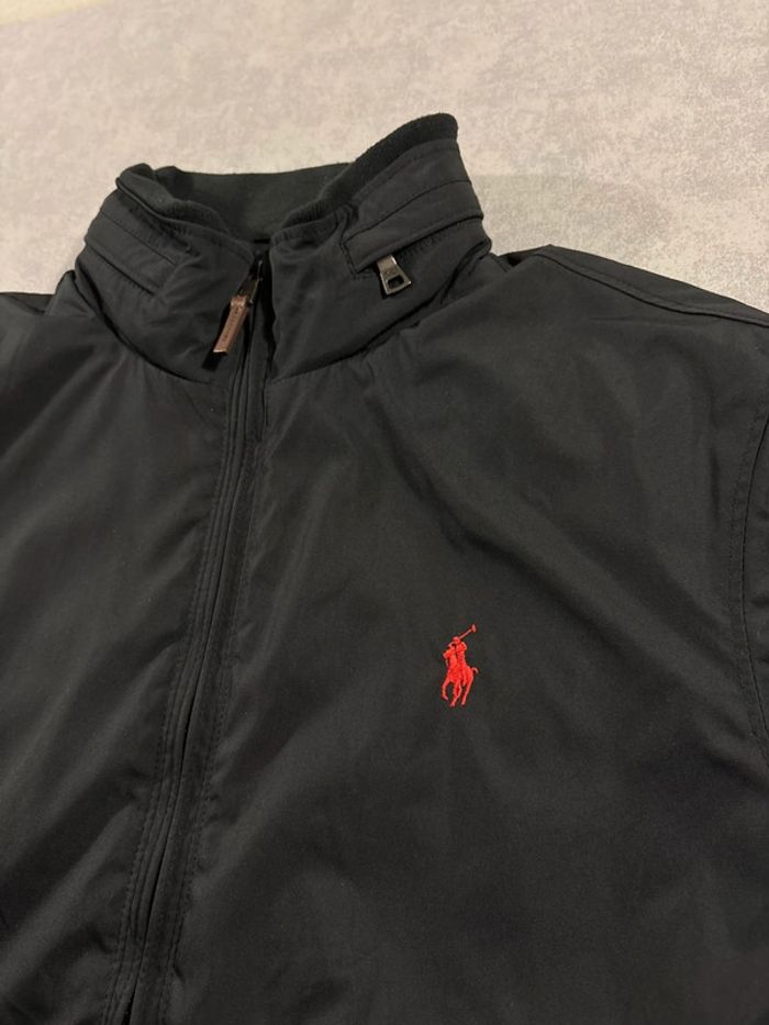 Veste mi-saison Y2K Ralph Lauren Noir logo brodé rouge Taille S - photo numéro 2