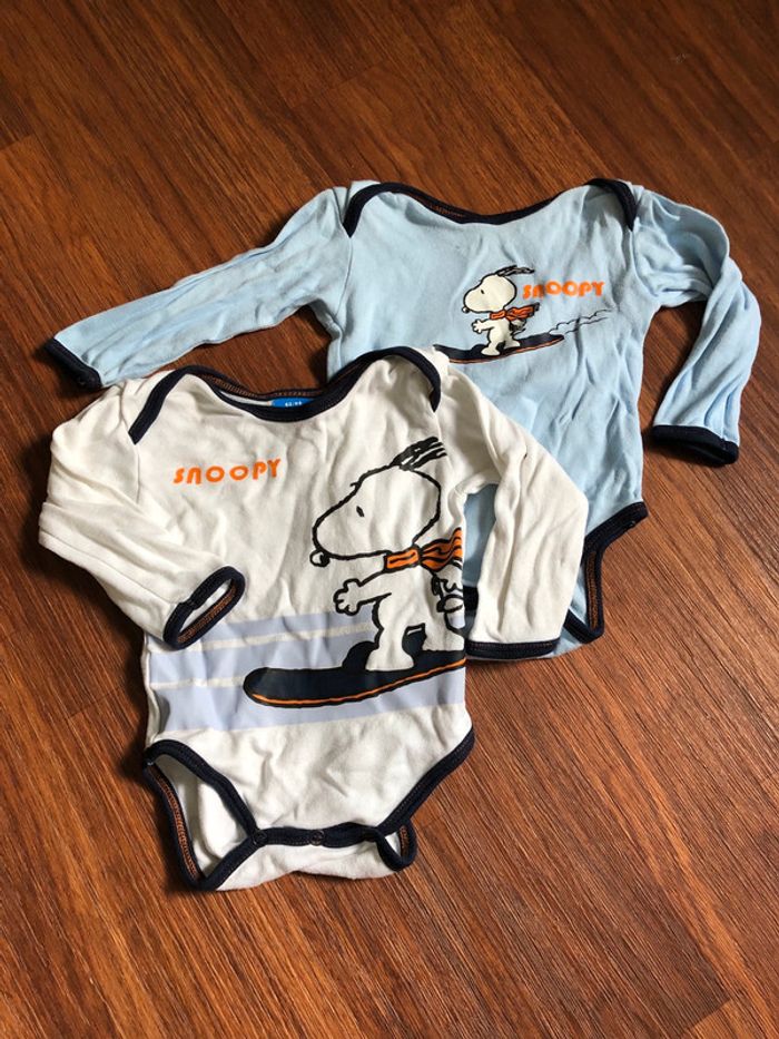 Lot de 2 bodies Snoopy 6M