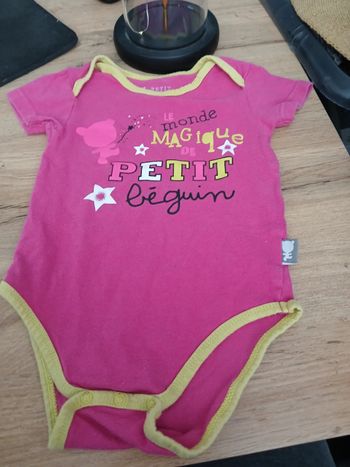 BODY MANCHES COURTES PETIT BEGUIN