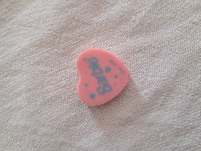 Gomme Barbie rose et bleu 1988 vintage