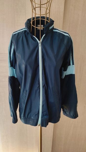 Veste Vintage Imperméable Bleu – Style K-Way – Taille 14 ans – TBE