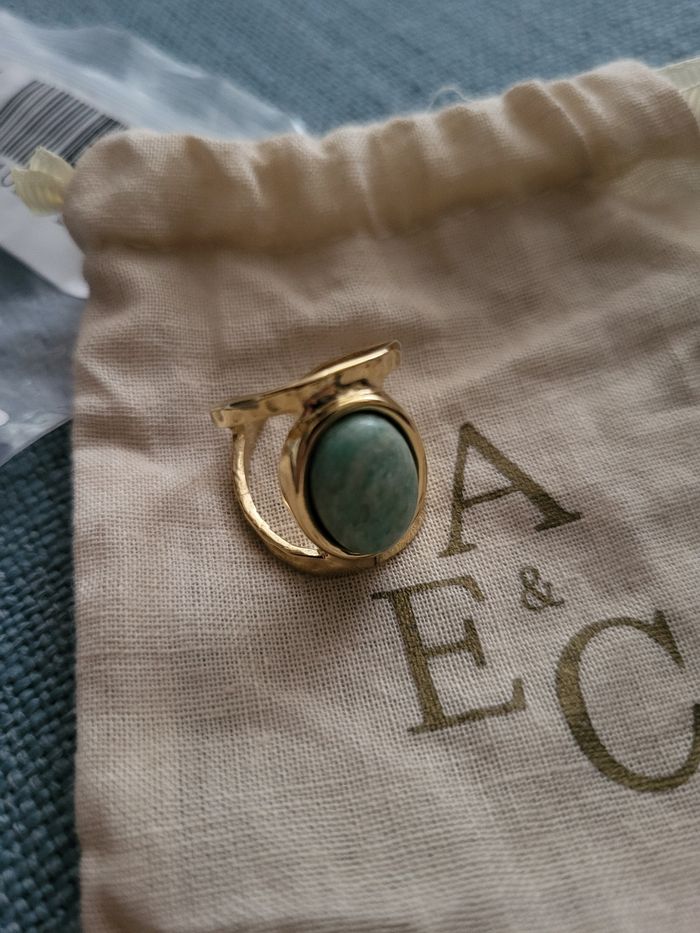 Bague réglable pierre amazonite Peace by AEC - photo numéro 7