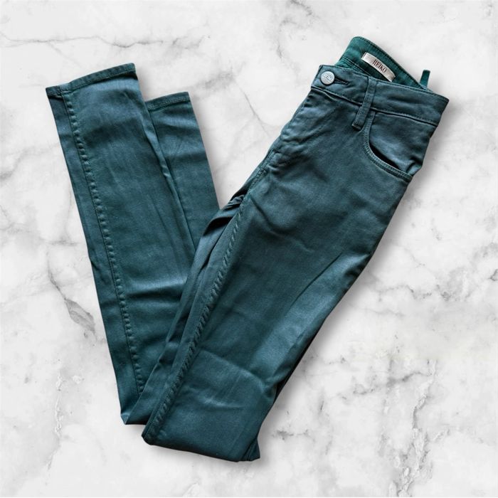 Pantalon luisant slim vert foncé reiko taille 34 XS