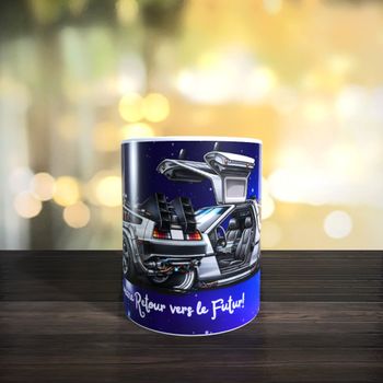 Mug Deloreane façon caricature 