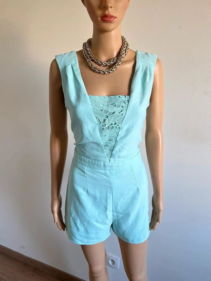 Combishort turquoise neuf sans manches Naf Naf taille 38 (valeur 65€)
