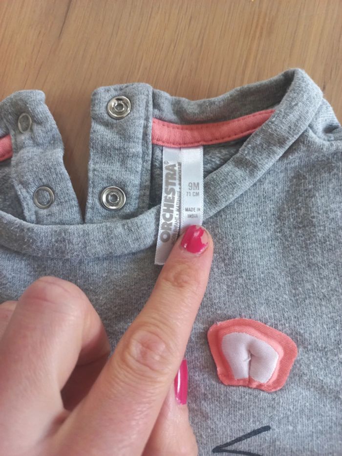 Ensemble sweat leger et pantalon 9 mois - photo numéro 2