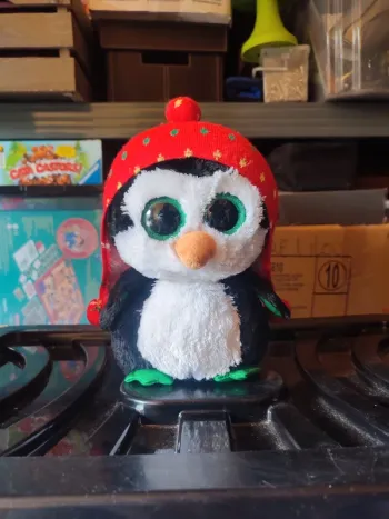 Peluche gros yeux pingouin