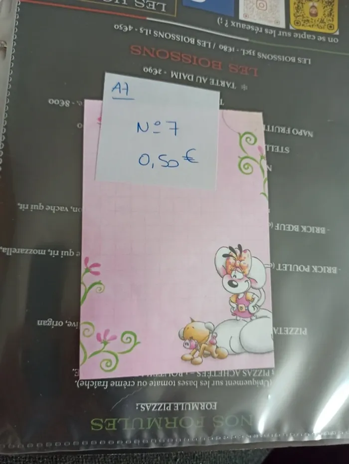 Feuille Diddl A7 7 0,50€