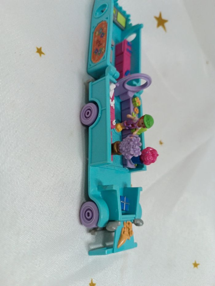 1996 Polly pocket bluebird flower fleur camion bleu on go fleuriste café cafe vintage mini miniature - photo numéro 5