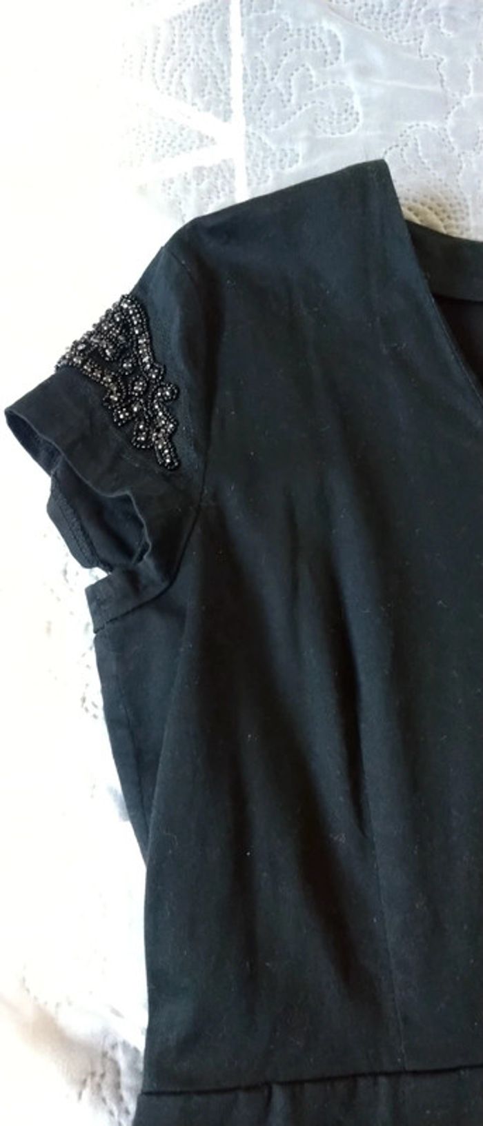 Robe de fêtes noire avec perles femme 44 la redoute - photo numéro 5