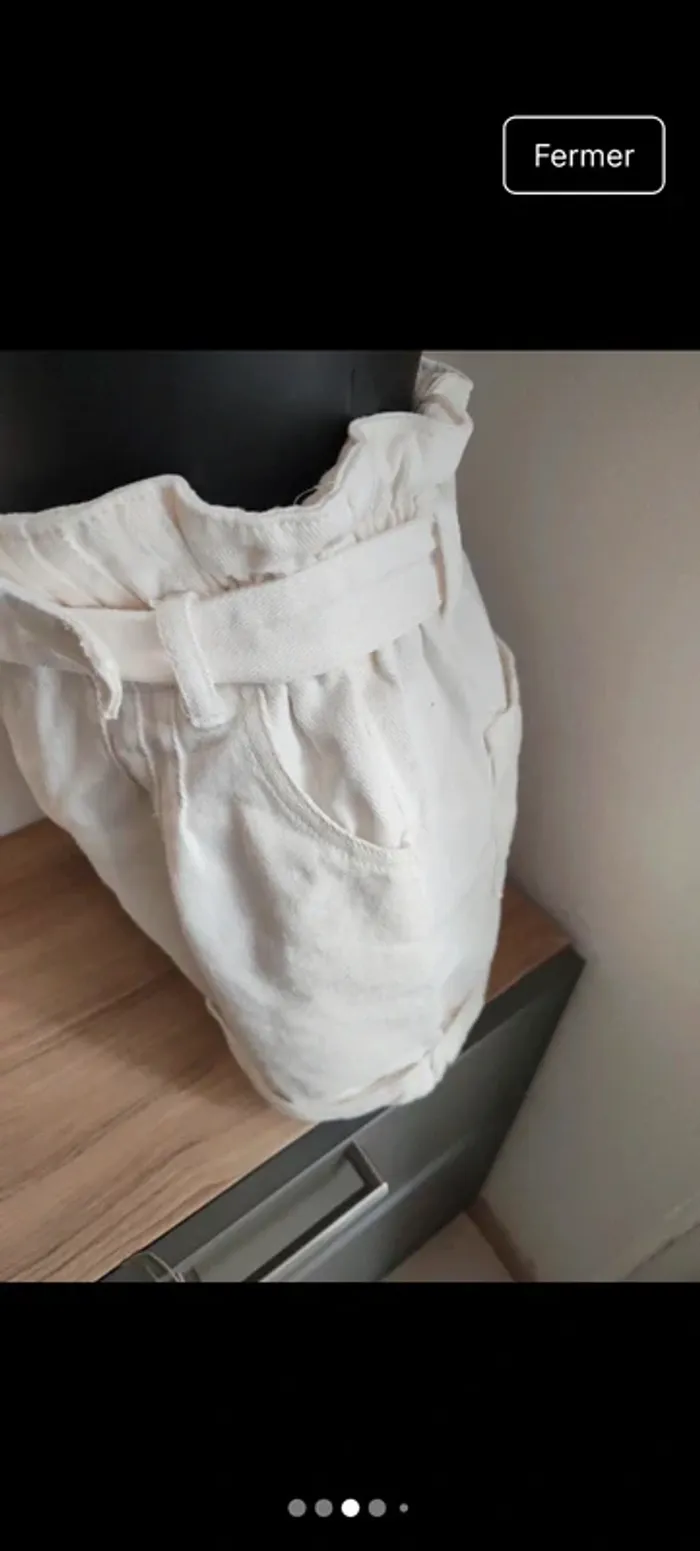 Short blanc Esther H paris taille l - photo numéro 3