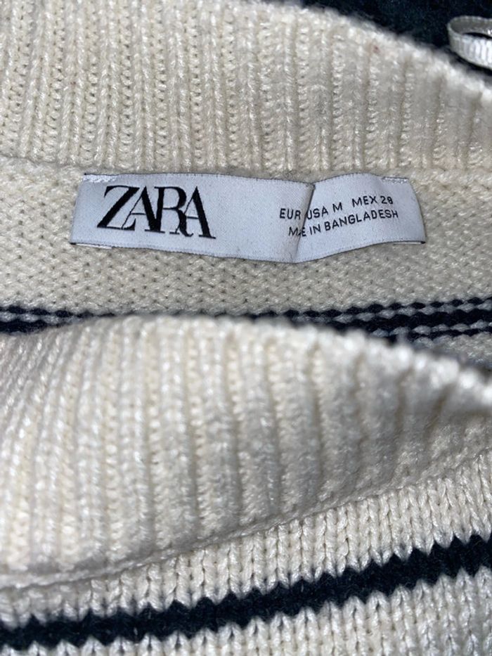 Superbe Pull Court Ample ZARA Rayé Taille M Et Plus - photo numéro 10