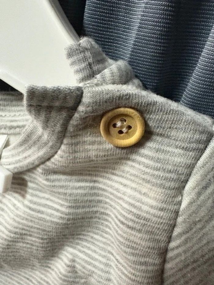 Les Rêves d‘Anaϊs sweat bébé 56 cm rayé gris - photo numéro 4