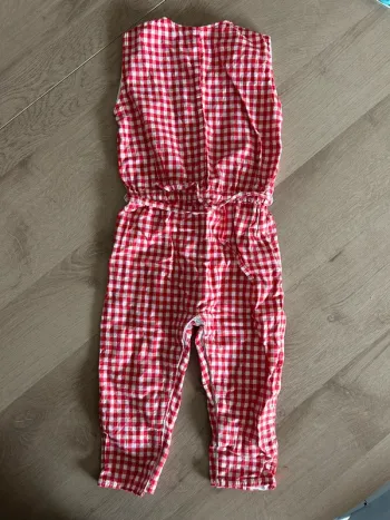 Combinaison pantalon Vichy rouge et blanc