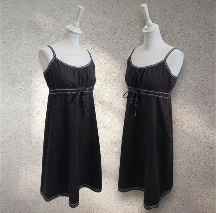 Robe en coton et lin bretelles ajustables taille 36 - photo numéro 2