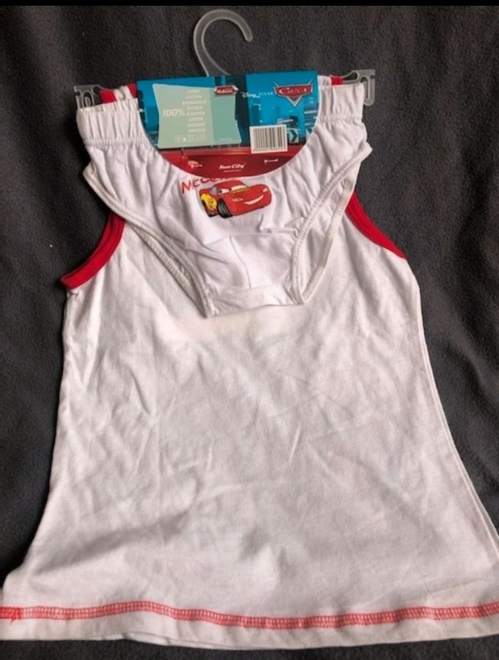 Ensemble débardeur + slip cars T6/8 ans - photo numéro 2