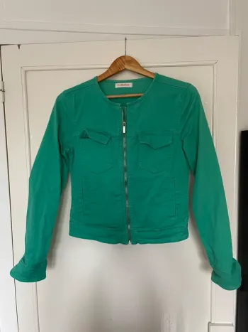Blouson jean vert
