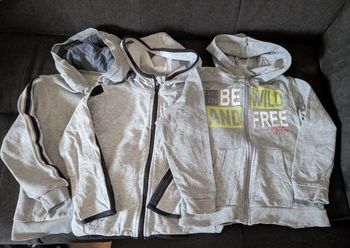Lot sweats zippés